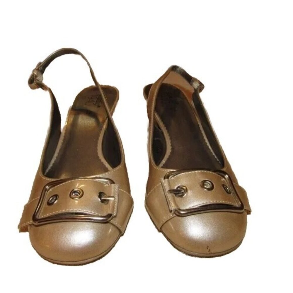 Gold Slingbacks Size Kelly Kitten Heels Studio 1940 Size 7.5